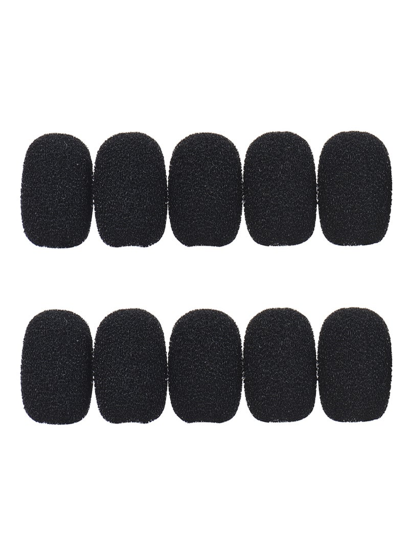 ANDOER Mini Lapel Headset Microphone Windscreen Mic Foam Cover, Black 10-Pack - Image 2